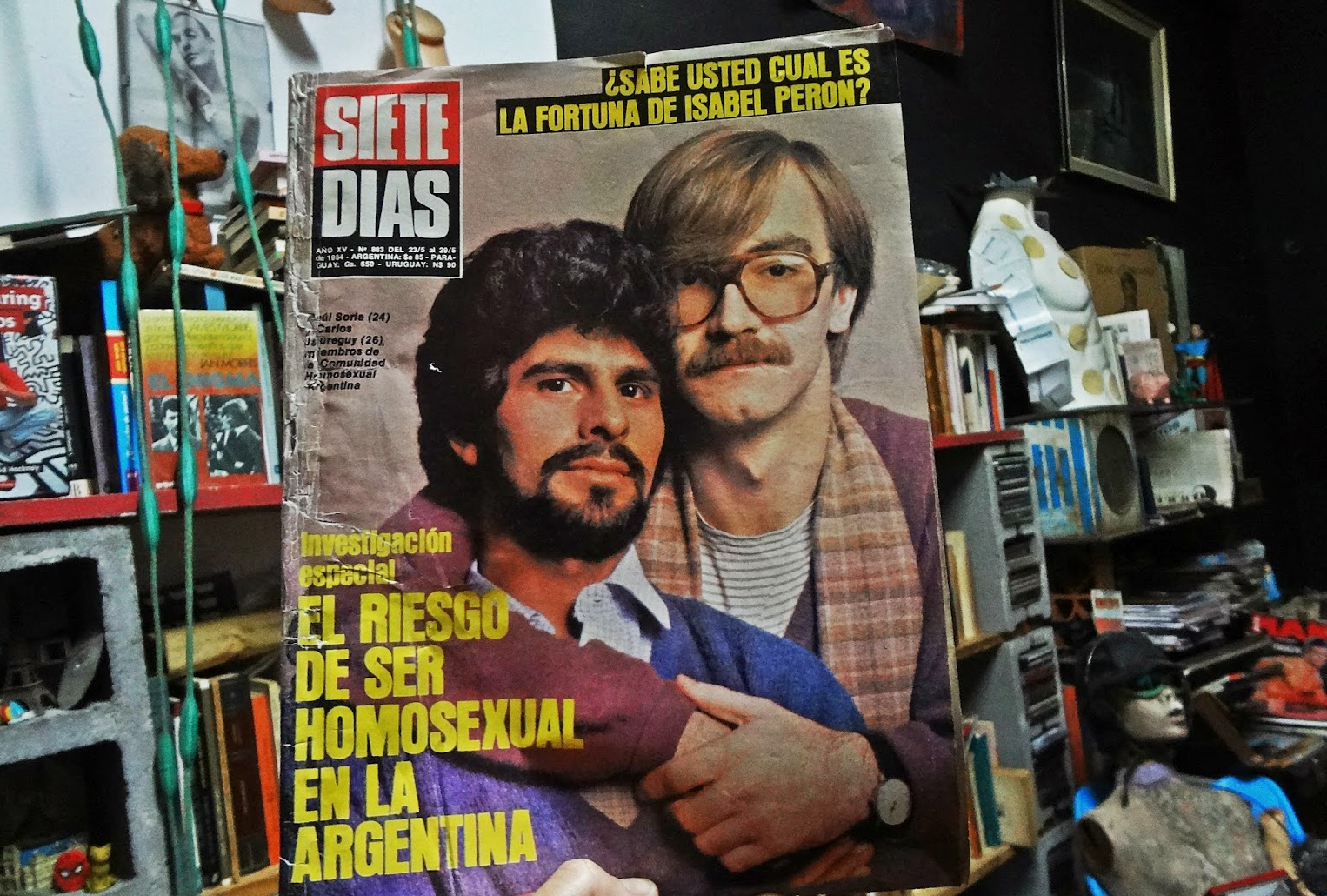 Portada histórica de la revista Siete Días sobre la homosexualidad en Argentina